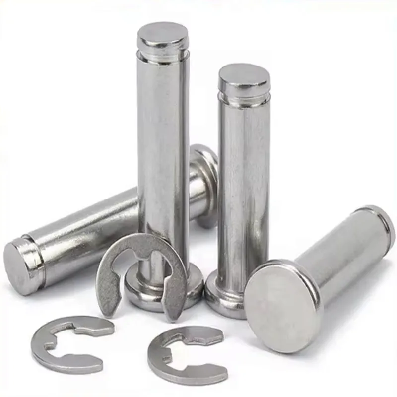 Stainless Steel Flat Head Clevis Pin with Groove Bearing Cylindrical Dowel Pin With E Type Clip