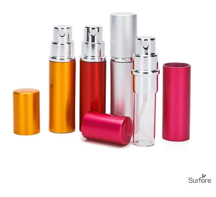 Aluminum Refillable Perfume Atomizer 5ml Colorful Pocket Mini Perfume Spray for Travel
