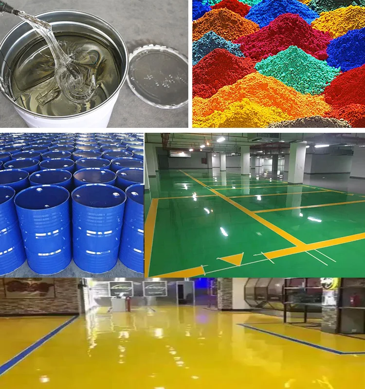 Clear crystal epoxy resin and hardener silicone sealant  casting wood table crafts coating for flooring 3D  metallic floor