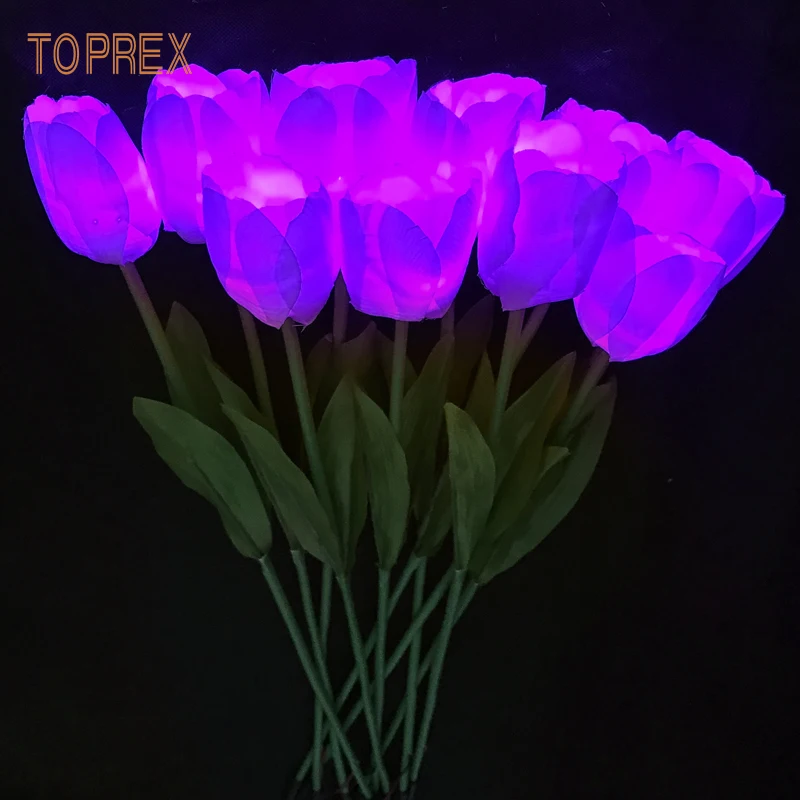 IP65 Outdoor String Wedding events courtyard landscape garden decorative show led artificial white tulip flower light lamp