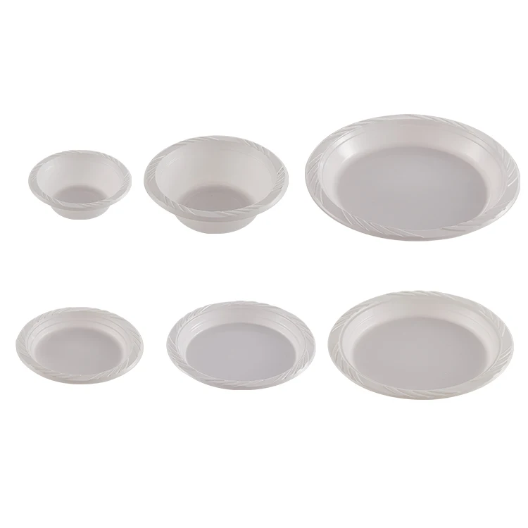 Plastic Plate New Arrivals Wholesale Best Selling Premium Disposable Round Plastic Plate 6/7/9/10 Inch Party Plastic Oval Plate