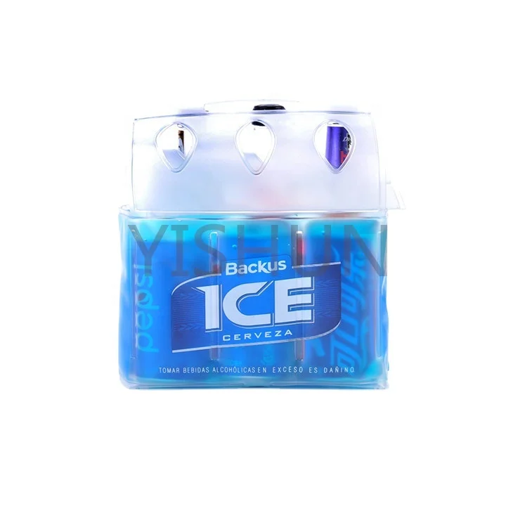 Bottle Cooler Gel Ice Pack for Six Bottle Wine Chiller Bag Accept Customized Logo PVC Reusable Customized Color Daily Life YS-JT