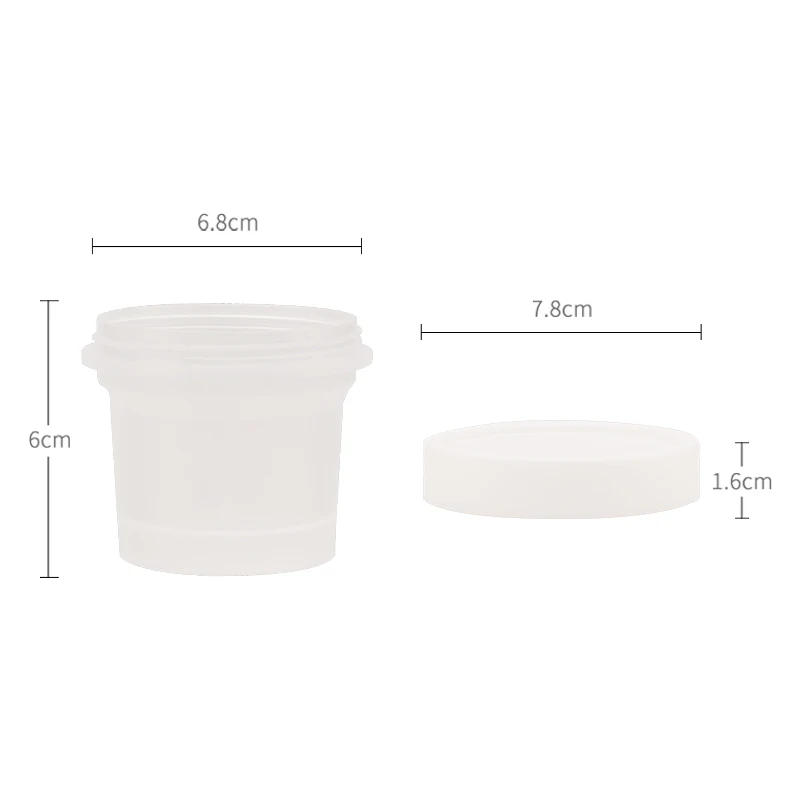 Многоразовая пищевая пластиковая чашка для мороженого круглая десерта пудинга с крышкой