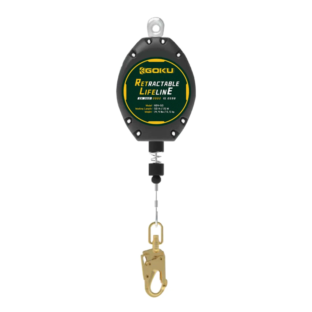 Heavy Duty  20m Cable Self Retracting Lifeline ANSI  SRL Device Swivel Top  Cable With Snap Hook Fall Arrest Safety Yoyo