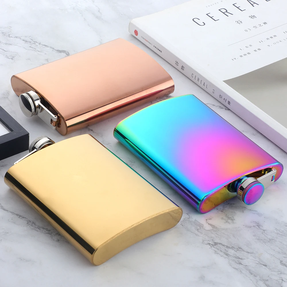 Portable Customized Wine Pot Titanium Stainless Steel Pocket Travel Whisky Liquor Mini Hip Flask