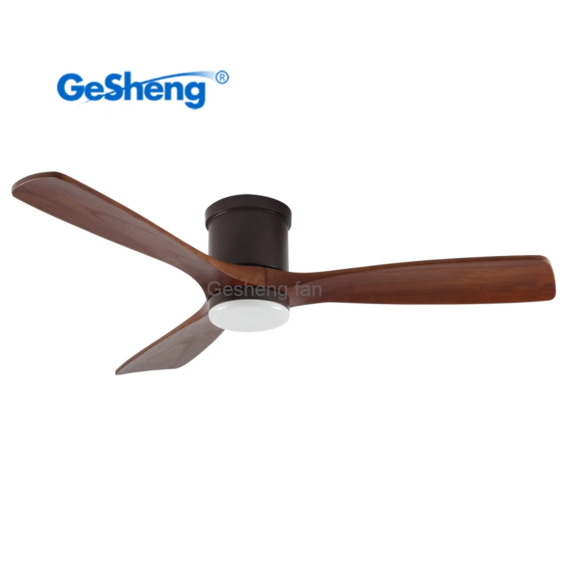 Modern Luxury Design 52 Inch Energy Saving Decorative Wooden 3 Blade Ceiling Fan With LED Light