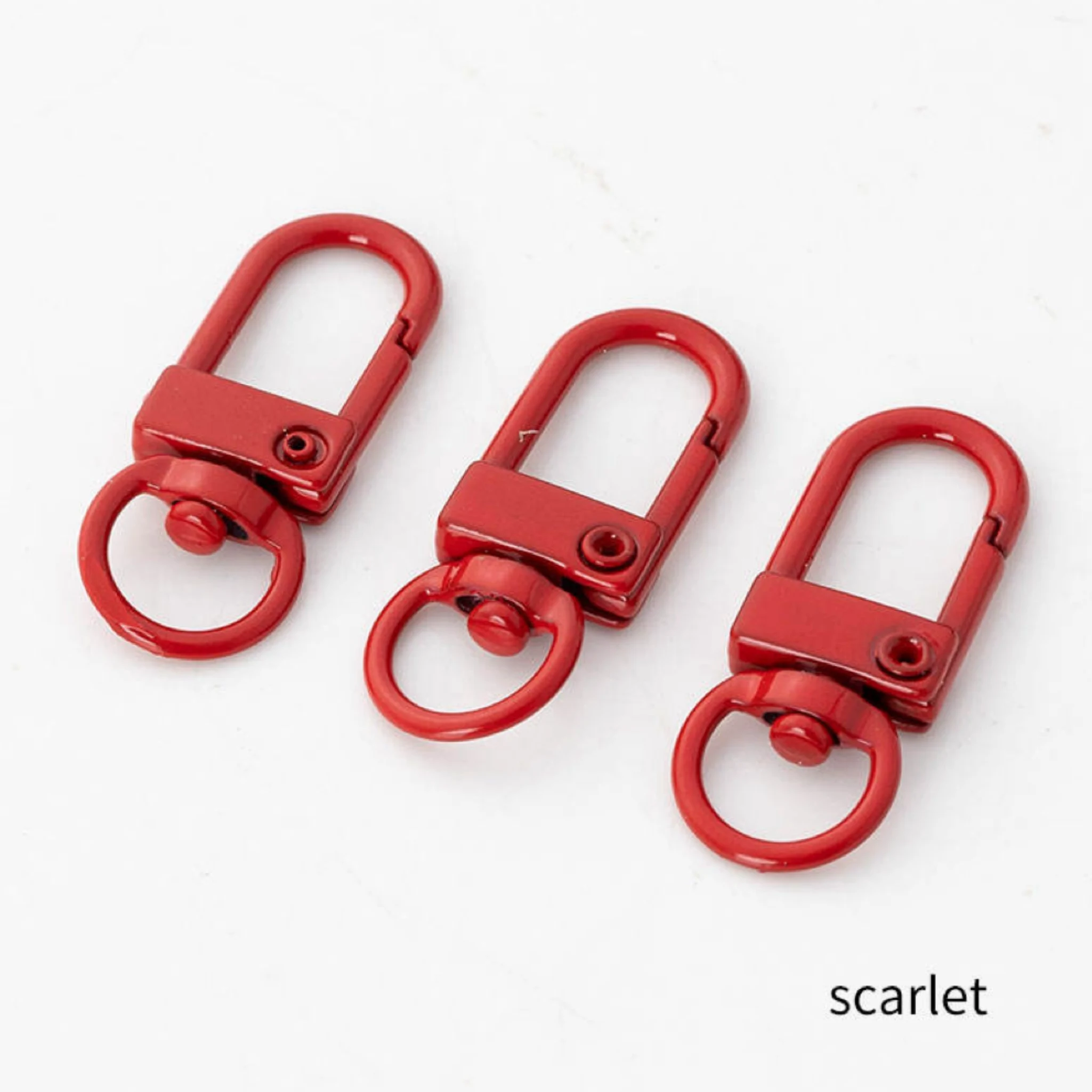 100pcs Colorful Metal Flower Snap Lobster Clasp Keychain 2-Color Printed Handmade Supplies for DIY Necklace & Jewelry Making