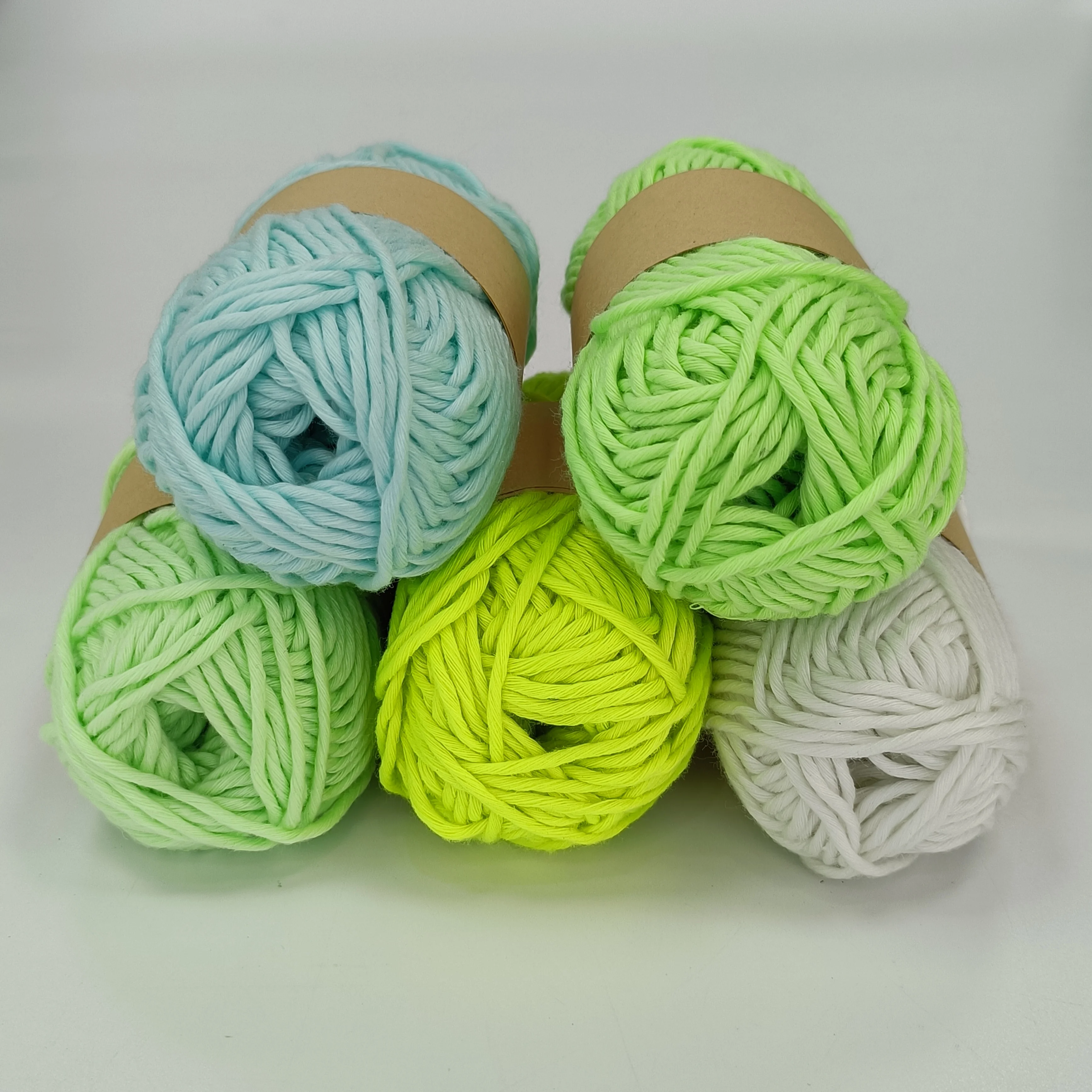 Rainbow colors luminous knitting thread glow in the dark yarn glow in the dark crochet Yarn
