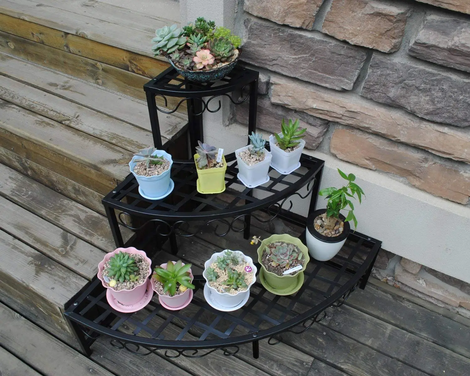 Hot sale 3-Tier Corner Ladder Plant Rack for Flower Pot for Indoor and Outdoor Use