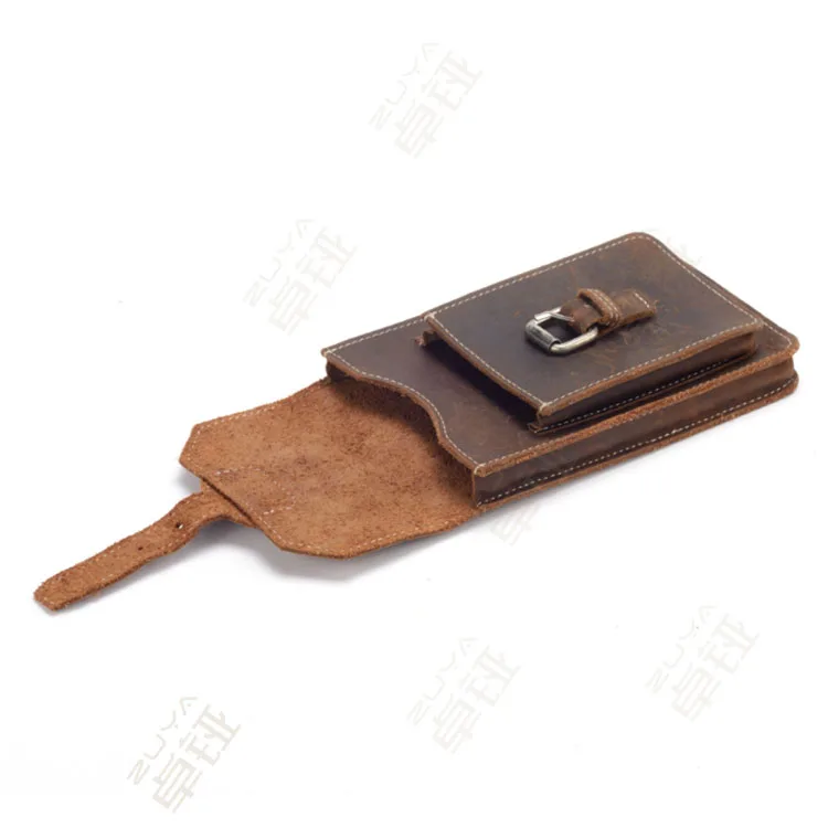 Crazy Horse Leather 20pcs Cigarette Case Genuine Leather Cigarette Cover With Pouch Lighter Holder for Gifts