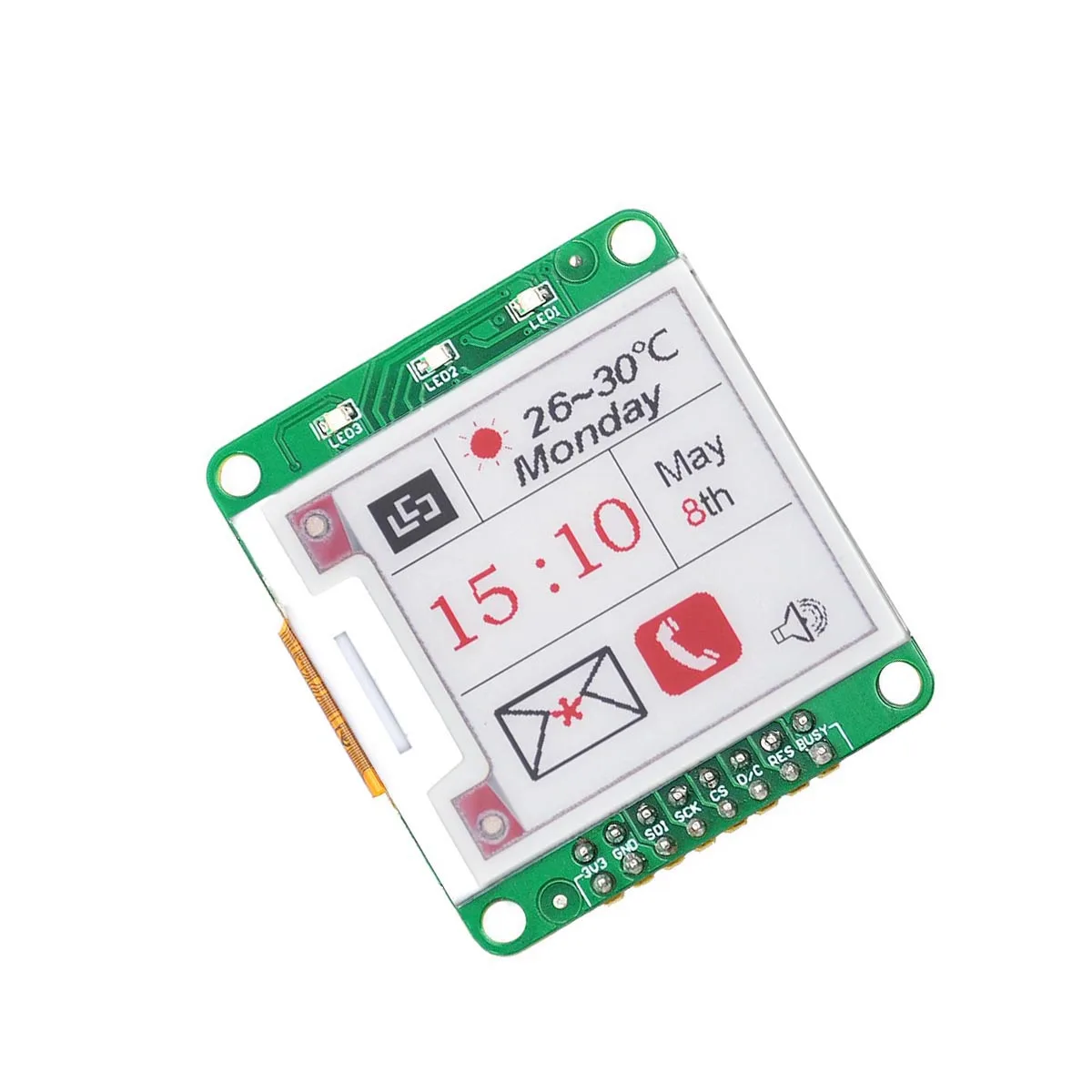 Red small 1.54 inch e-ink panel Raspberry Pi / STM32 color e-paper display module, DESPI-K154Z90