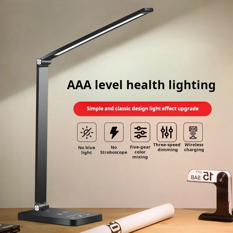 Popular Multifunctional Slim Rechargeable Table Lamp With Usb Charging Desk Lamp Slide Dimming & Cct
