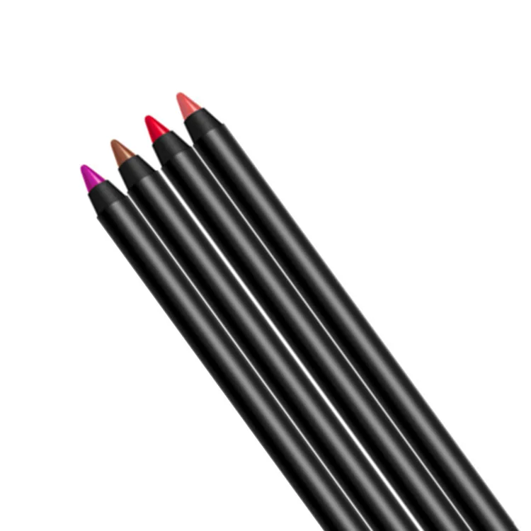 Wholesale Non-stick Cup No Name Dark Pink Good Quality Lipliner Pencil Custom Logo Purple Lip Liners Foaming Waterproof Lipliner