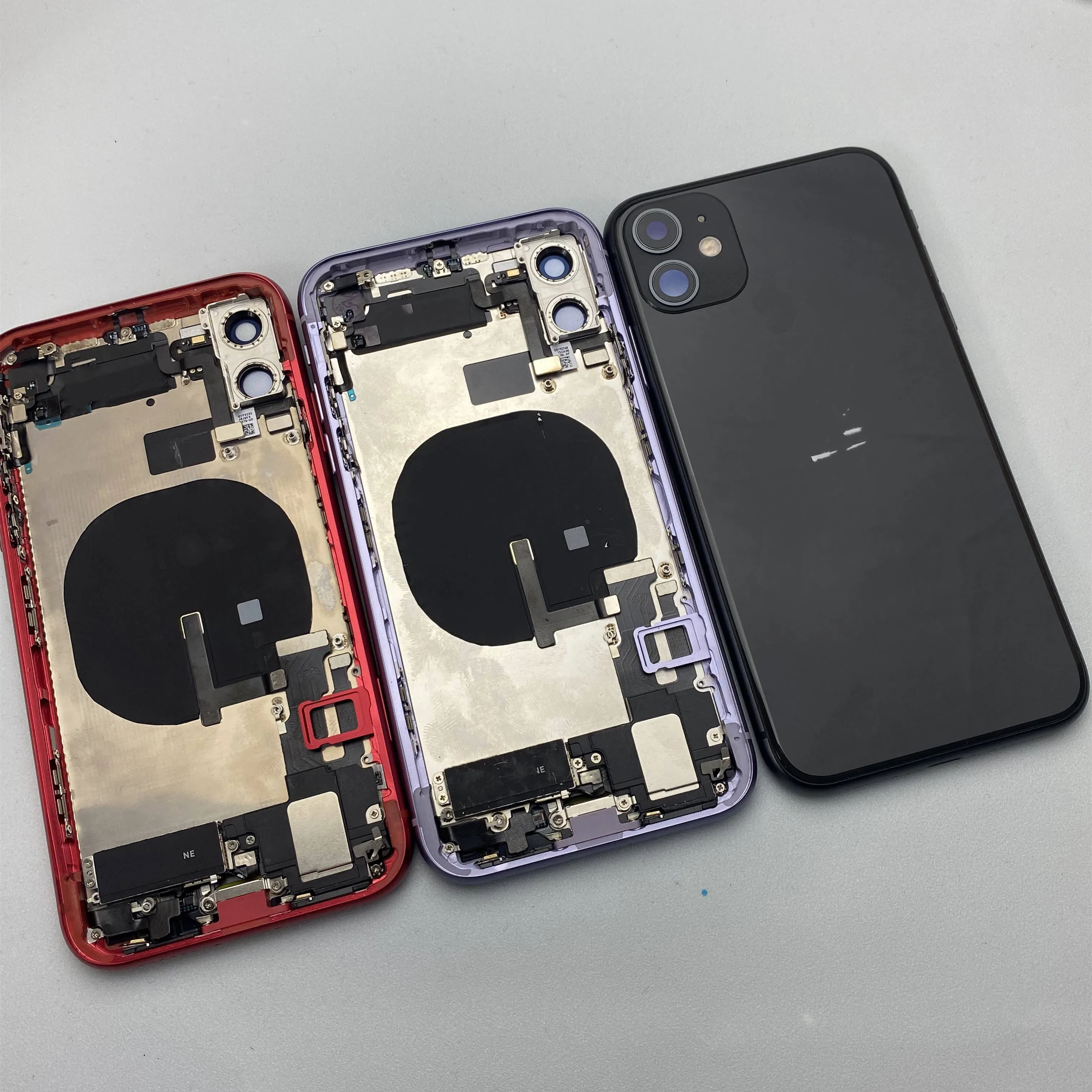 Задняя крышка для мобильного телефона корпус Iphone 11 полноразмерная средняя рамка с логотипом наборы гибких деталей стеклянный сменный