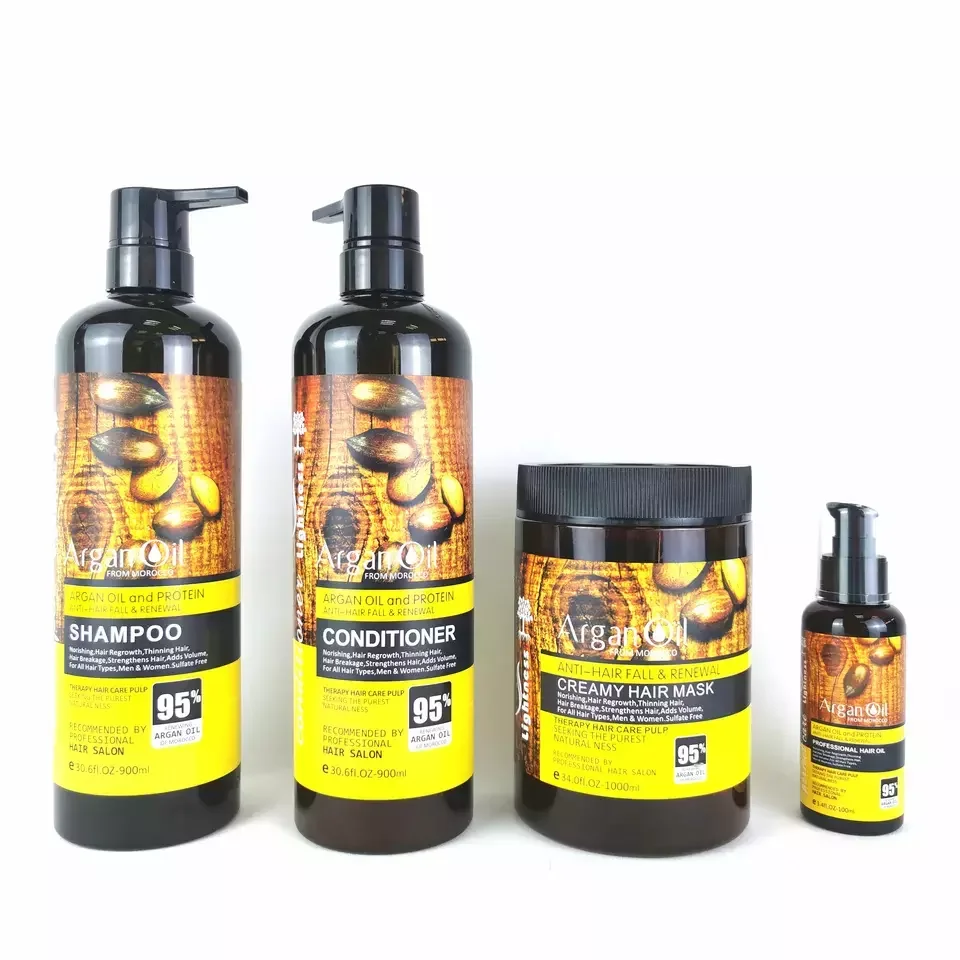 Natural Lightness Argan Oil Shampoo Organic Hair Care Repairing Smoothing Hair Mask Vegan Hair Shampoo And Conditioner