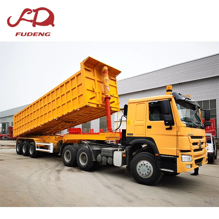 3 Axles Dump Tipper Semi Trailer 25 30 40 45 cbm  customized Tipper Trailer 40t 50t trailer for sale