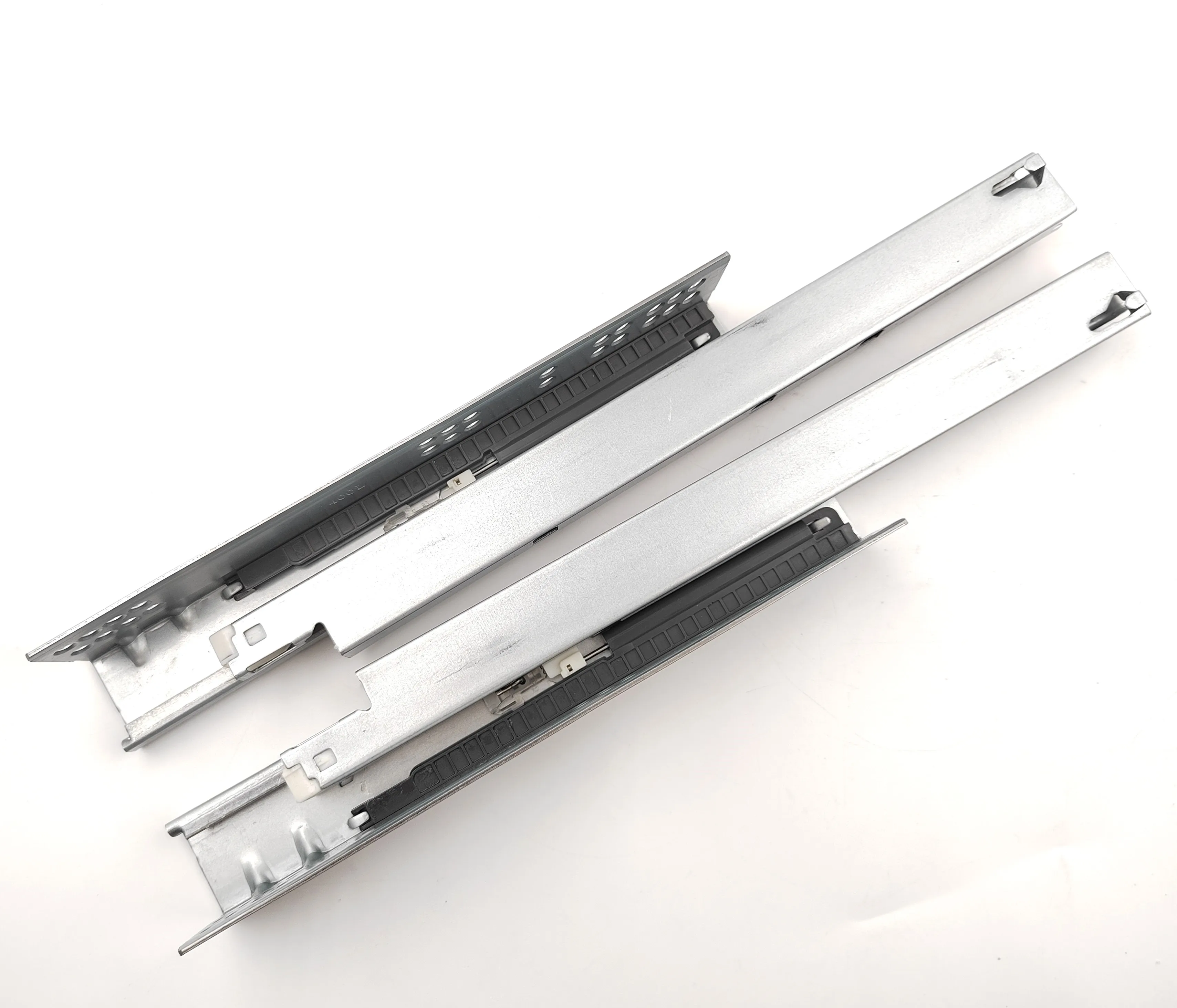 Custom Steel Concealed 3 Folding Drawer Guide Kitchen Metal Telescopic Cabinet Rails Soft Closing Heavy Duty Drawer Slides