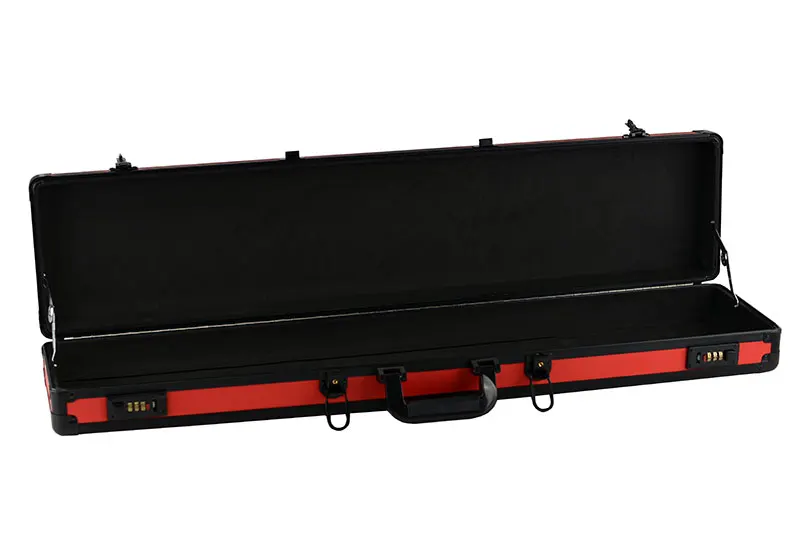 51' Aluminum Case In Red Aluminum Storage Case With Foam Padding Aluminum Fishing Rod Case