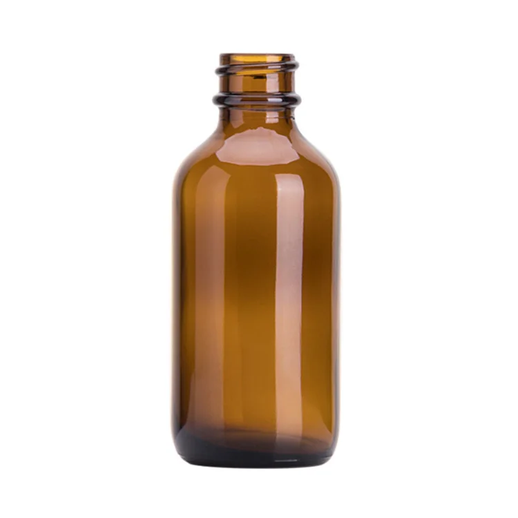 Warehouse 10ml 20ml 30ml 50ml 100ml  Amber Boston Round Glass Bottle Container Peppermint Essential Oil Cosmetic Container
