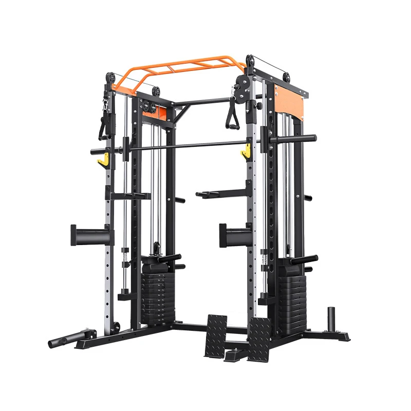 Custom Multi Functional Training Squat Rack Body Slim Smith Machine Home Gym Fitness Strength Machine