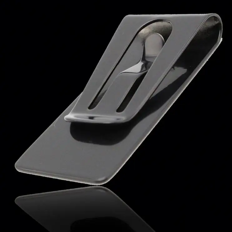 Promotion Fashion Business Stainless Steel Simple Silver Dollar Cash Clamp Pocket ID Card Holder Wallet Round Metal Money Clip