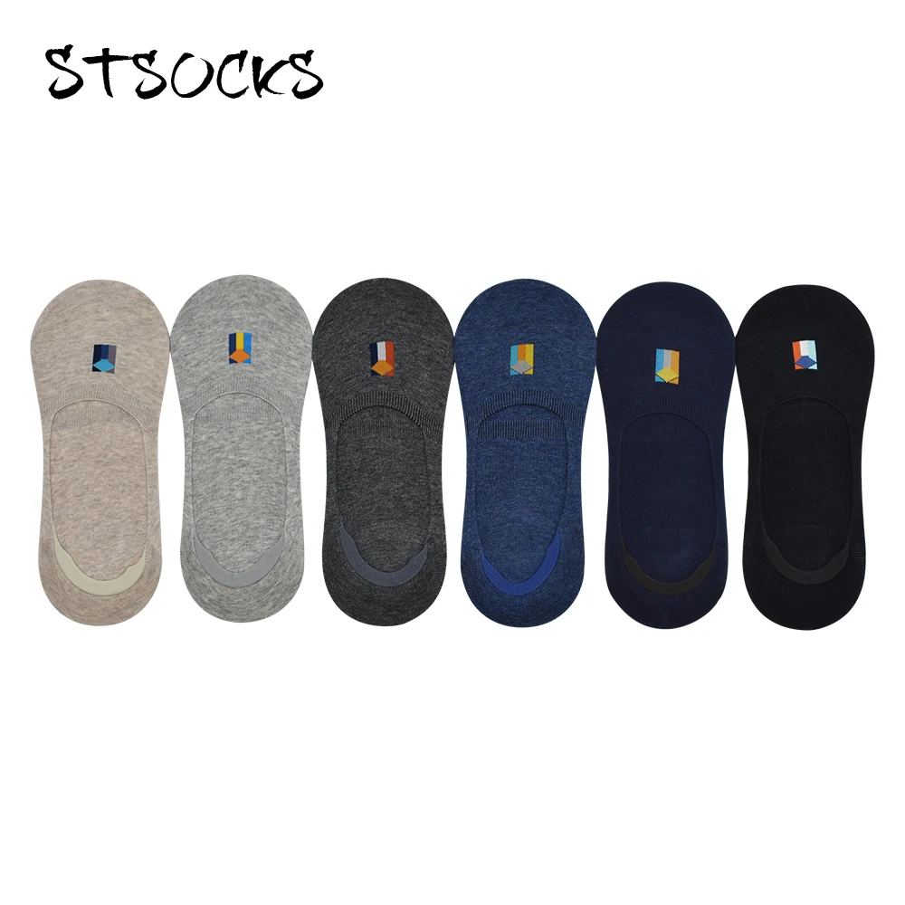 
In Stock Wholesale Manufactures Portable Breathable Customized Logo Business No Show Man Dress Socks 