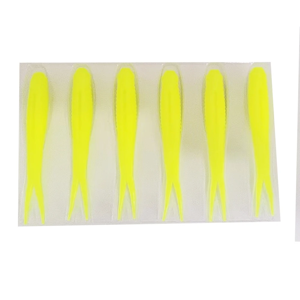 JOHNCOO New Arrival 6pcs/bag TPE Material 8cm 2.6g Soft Bait Worm Split Tail Floating Fishing Baits Soft Swim Bait