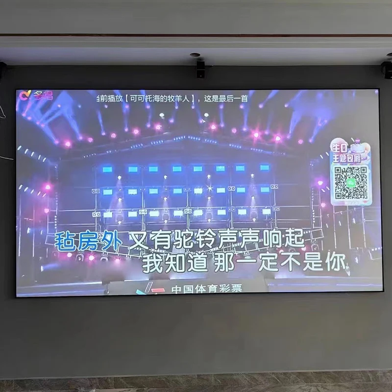 120Inch ZSMscreen FS660S Motorized Impact Home Projector Screen High-Density Durable Aluminium Frame 16:9 16:10 Acoustic Style