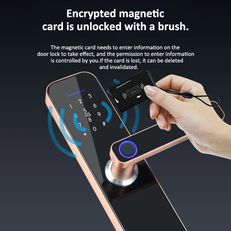 OEM Waterproof Outdoor High Security Electric Digital Fingerprint Smart Door Lock Tuya cerradura inteligente