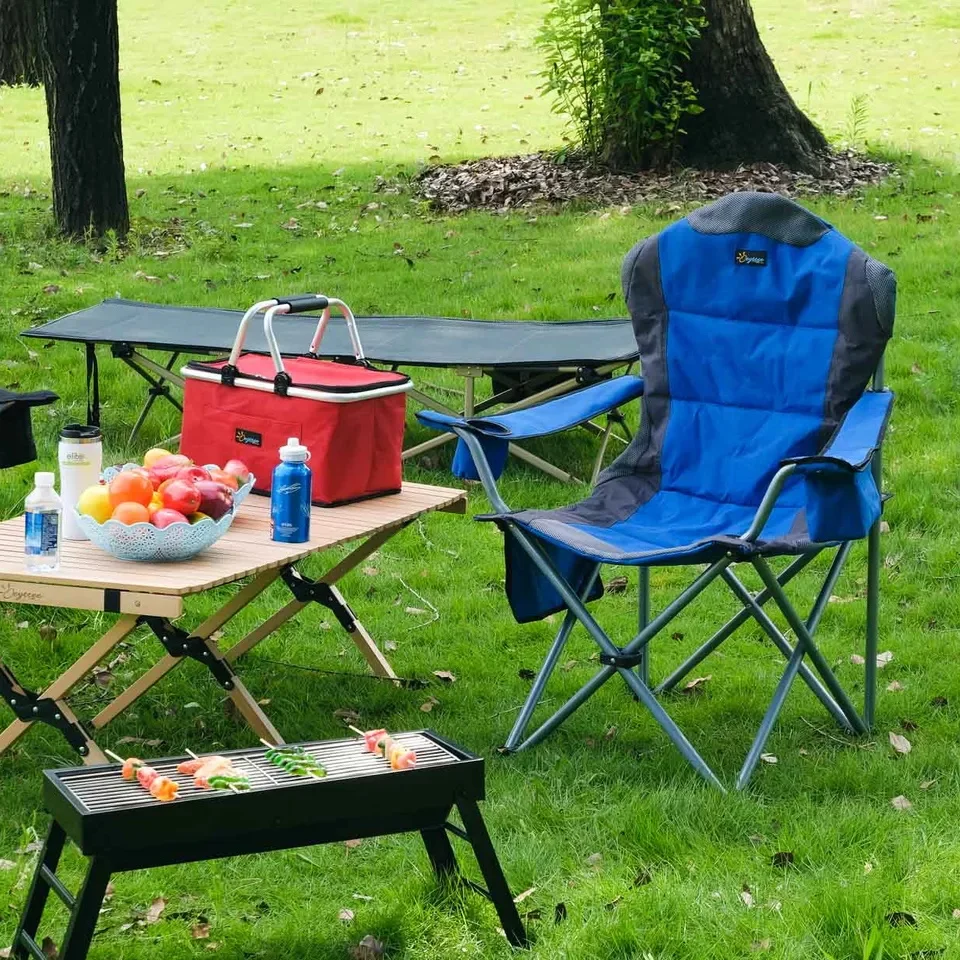 New design Outdoor Furniture Giant folding camping chair with cooler bag foldable for outdoor camping chair