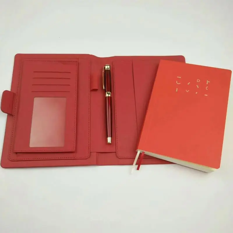 Factory Soft Real Leather, A6 Leather Notebook Cover Daily Planner With Card Slots/