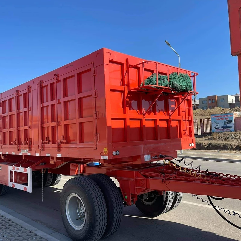 3 Axle 40ft 20 Feet Flatbed Spa Dolly Trailer And Utility Full Trailer Drawbar