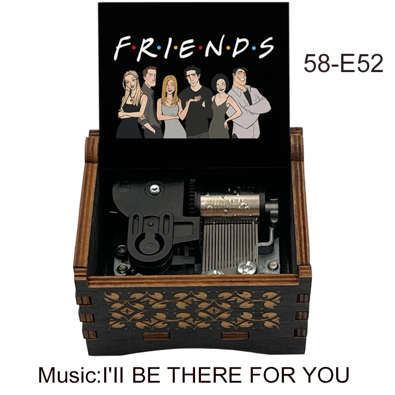 Friends TV Show Wooden Music Boxes I Will Be There for You Musical Friends Birthday Home Office Decorative Gift