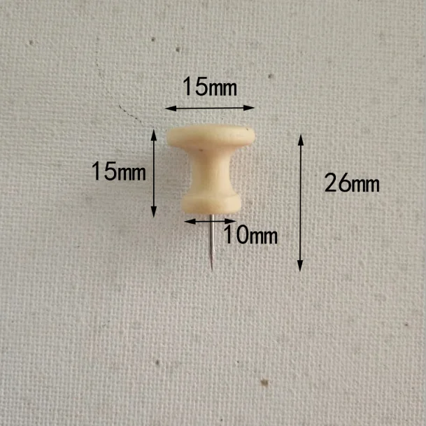 Wood Push Pins Big I-shaped Wooden Thumb Tacks Decorative Map Photo Pins