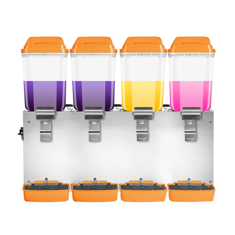 Commercial Wholesale Price Large Capacity 64L Automatic 4 Tanks Drink Dispenser Mixed Fruit Concentrate Juicer