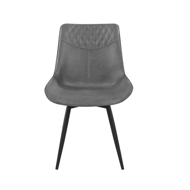 Dining Room Furniture vintage leather dining chair with metal frame