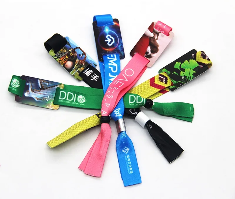 Custom novelties 2024 Cartoon animation Wrist band Woven Polyester Bracelets Fabric wrist bands for events