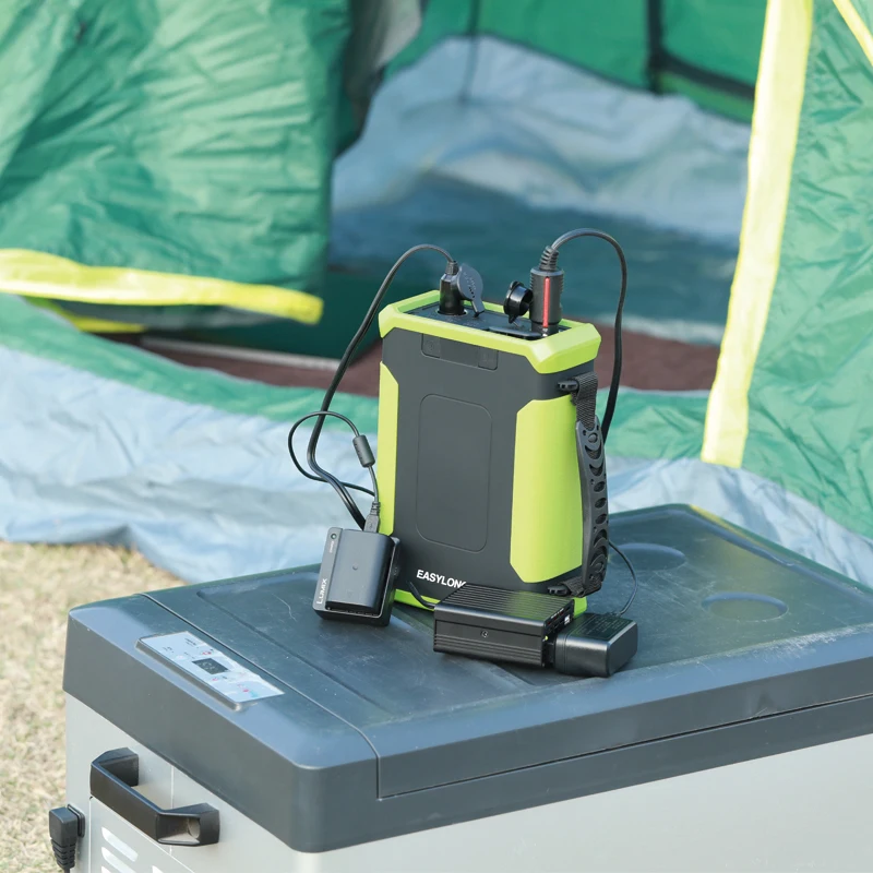 DC 5521 12V Mini Outdoor Camping Solar Charging LiFePo4 Power Station 12V Mini Car Refrigerator battery power pack for Freezer