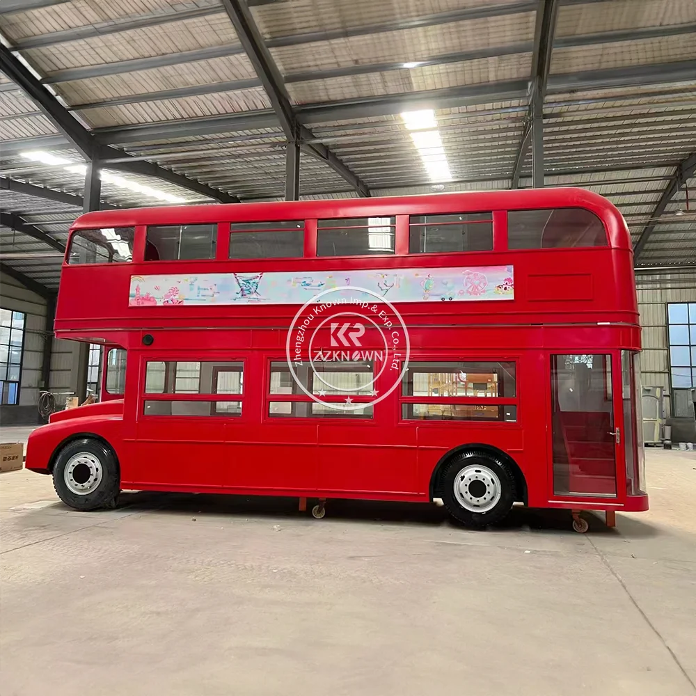 2024 Double Floor Commercial Catering Trailer Street Restaurant 2-story Mobile Food Caravan For Sale