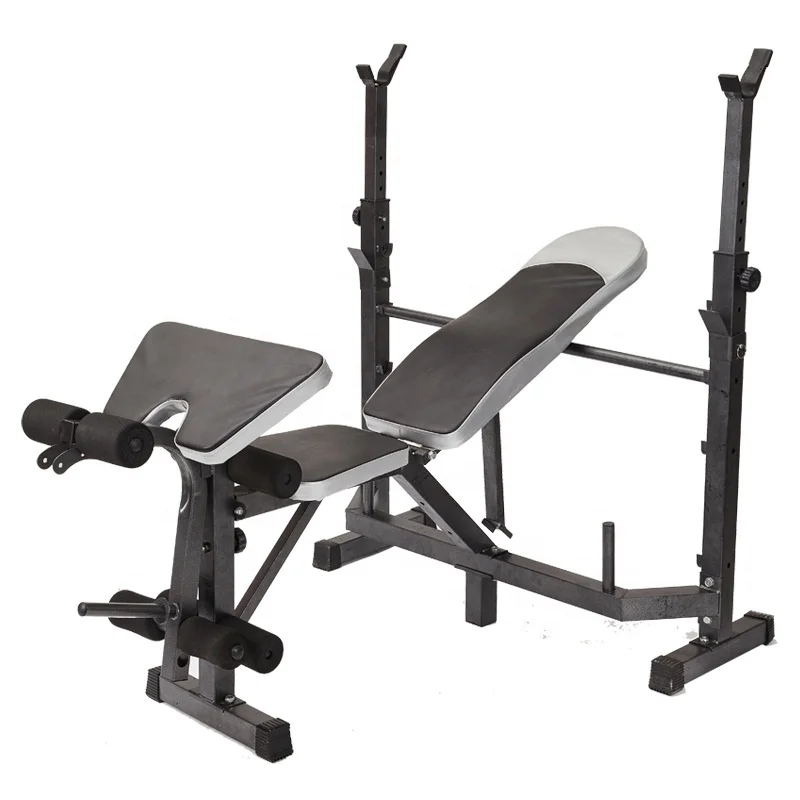 Multi station weight bench press leg curl home gym weights equipment adjustable commercial bench