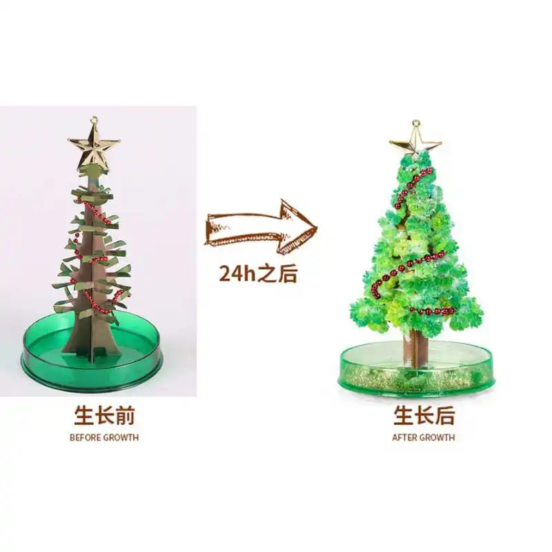 Wholesale magical Christmas tree scientific crystal toy flowering tree DIY paper flowering creative gift