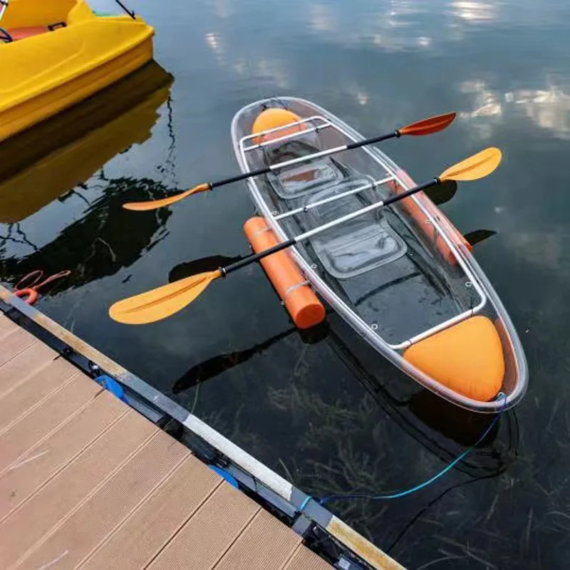Недорогой Двухместный каноэ байдарка весло прозрачная лодка