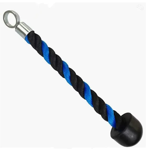 Workout exercise machine attachment triceps rope