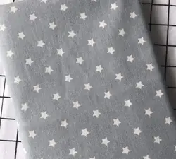 Gray Star Design Linen Fabric High Quality Home Textiles Sewing Cloth Of Handmade DIY Handicrafts