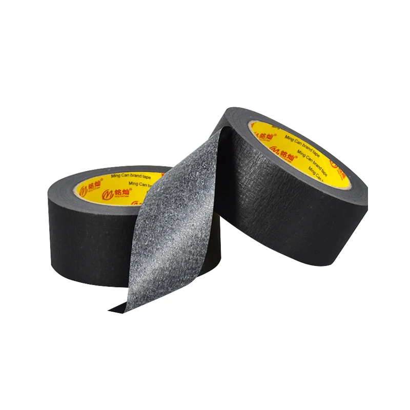 Crepe Paper Black Painter Tape for Automotive Home Office Crafts DIY Art