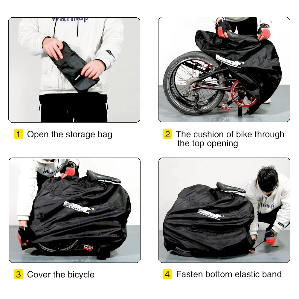 Rhinowalk 20 Inch large waterproof folding bike bag with wheels bicycle cover for travel