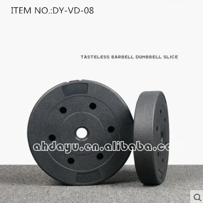 Black Plastic Round Cement Weight Plate/for Dumbbell & barbell