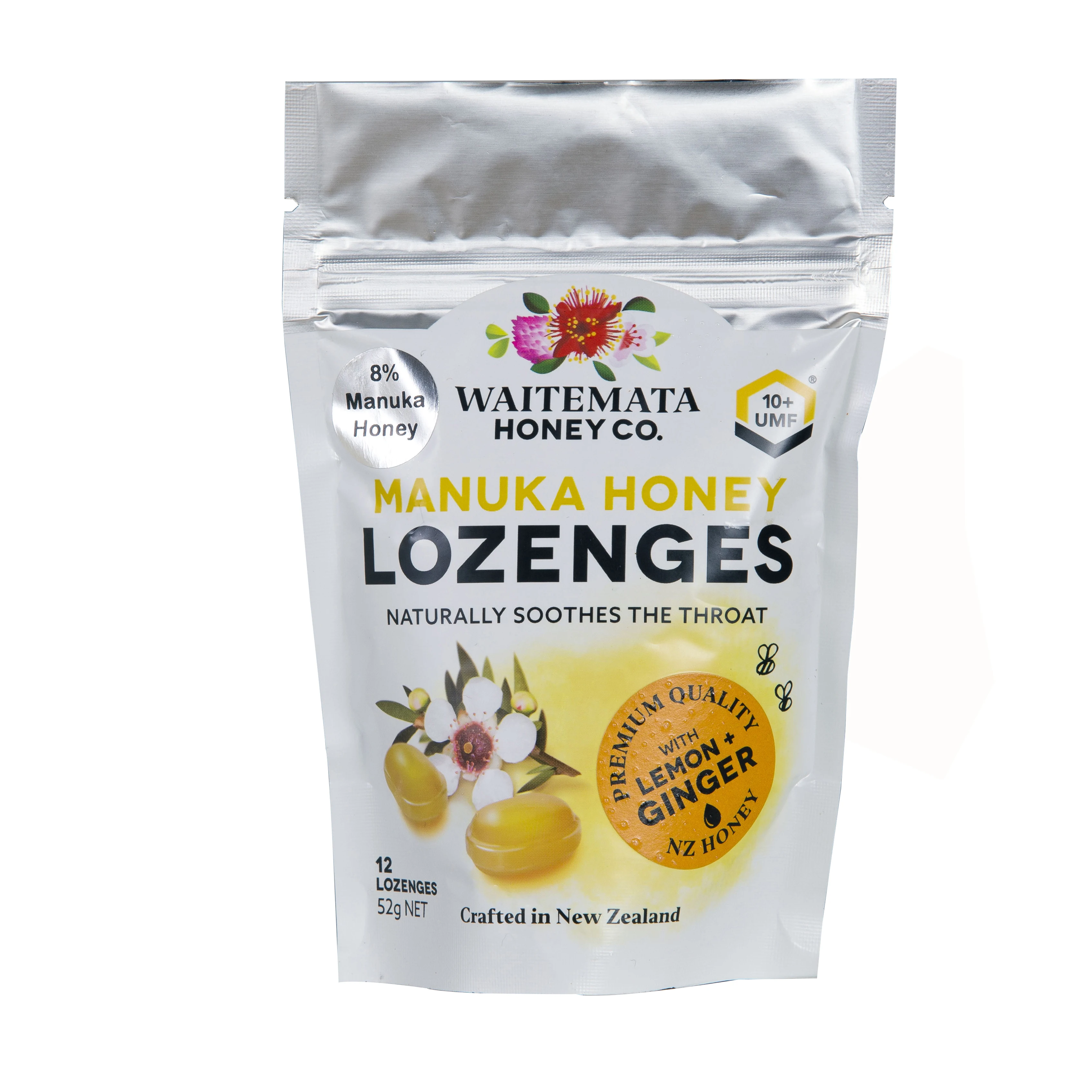 Lozenges Ginger Manuka Honey New Zealand Hard Candies 54g Manuka Honey Lemon Ginger Lozenges For Sale