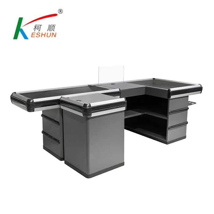 cash desk chckout counter 2022 new style supermarket equipment
