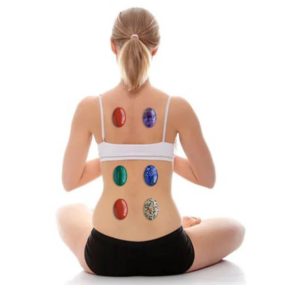 40*60mm Healing Crystal Jade Stone Black Rock Hot Compress Spa Massage Stone for Essential Oil Body Relaxation